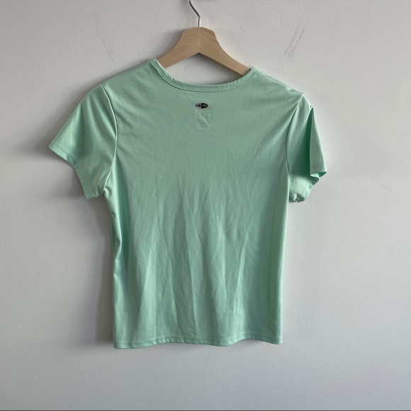 Adidas - Light Green Short Sleeve Workout Top - Picture 4 of 4